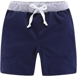 Mud Kingdom Kids Shorts With Elastic Waistband W/drawstring Size 7-8 Navy
